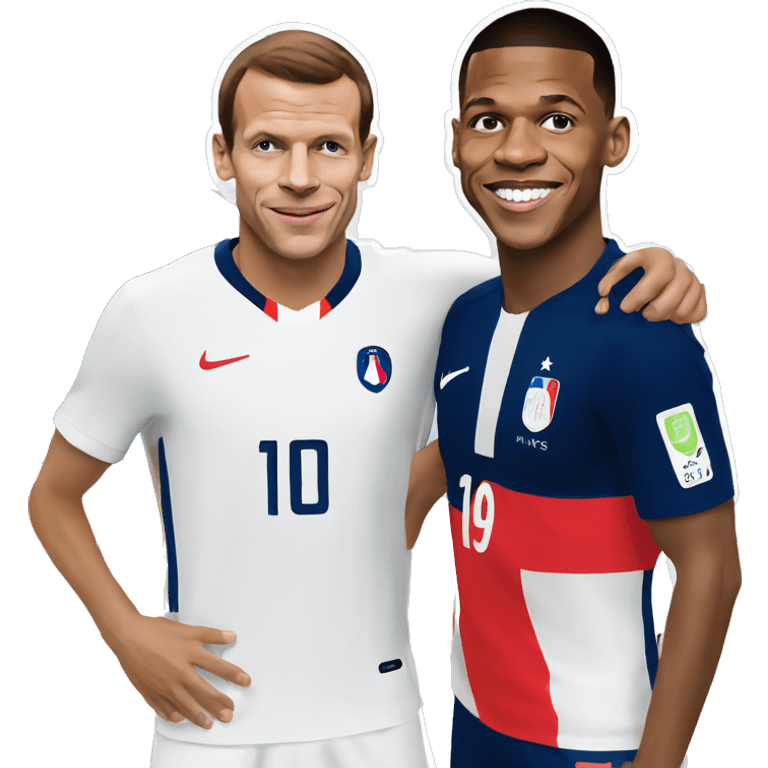 kylian mbappé with emmanuel macron emoji