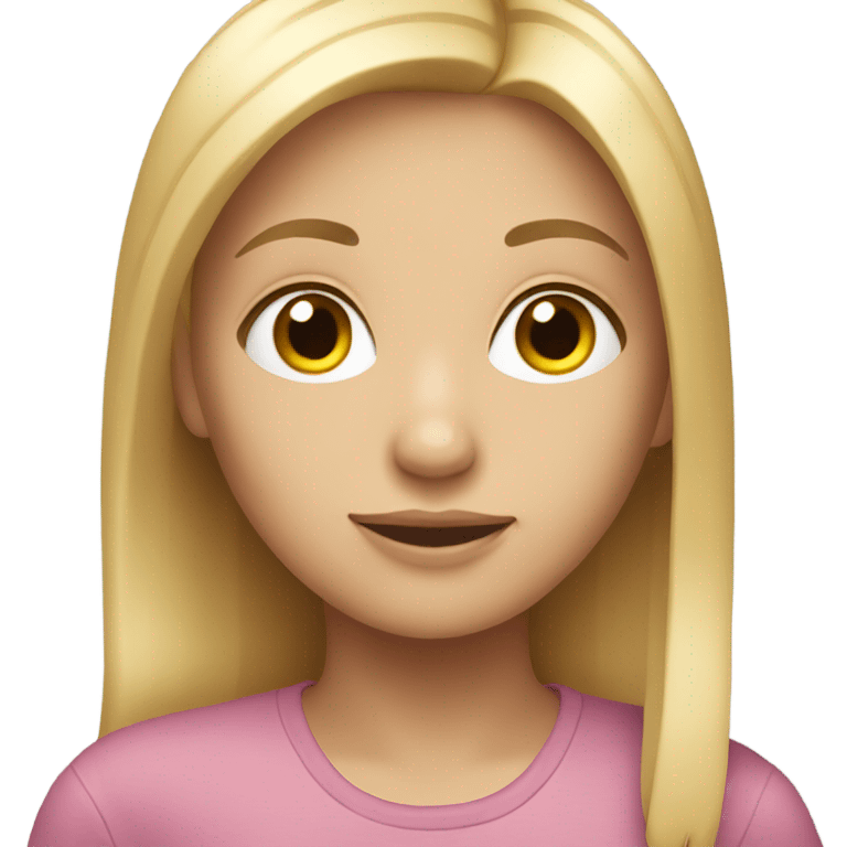 Girl with blond straight hair  emoji