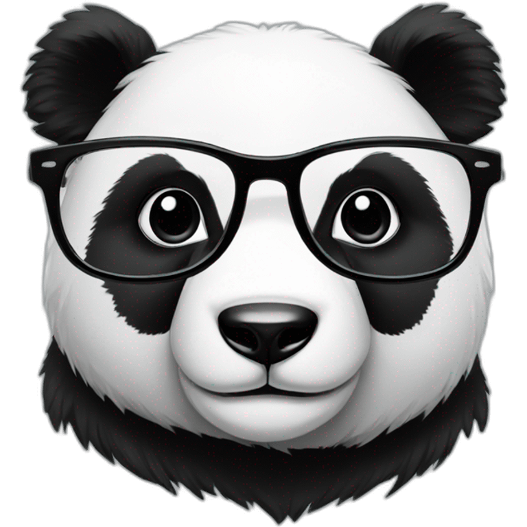 a panda in glasses emoji