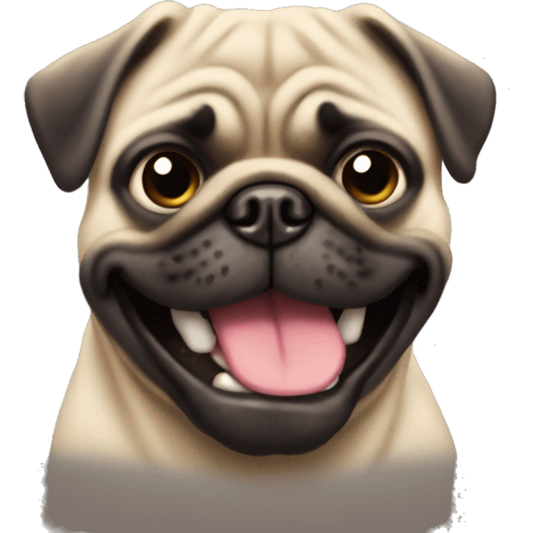 Old pug smile emoji