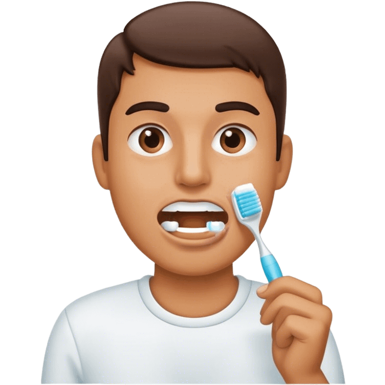 Tooth holding toothbrush  emoji