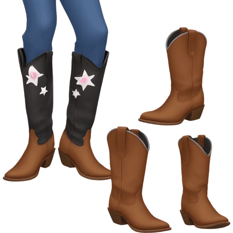 girly cowboy boots  emoji