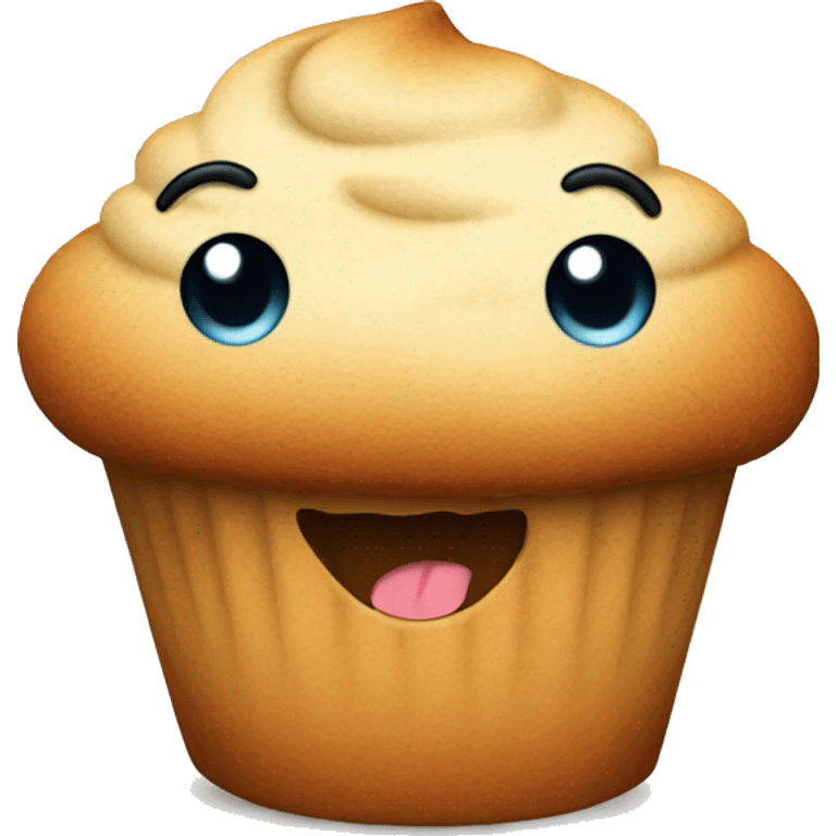 Happy muffin emoji