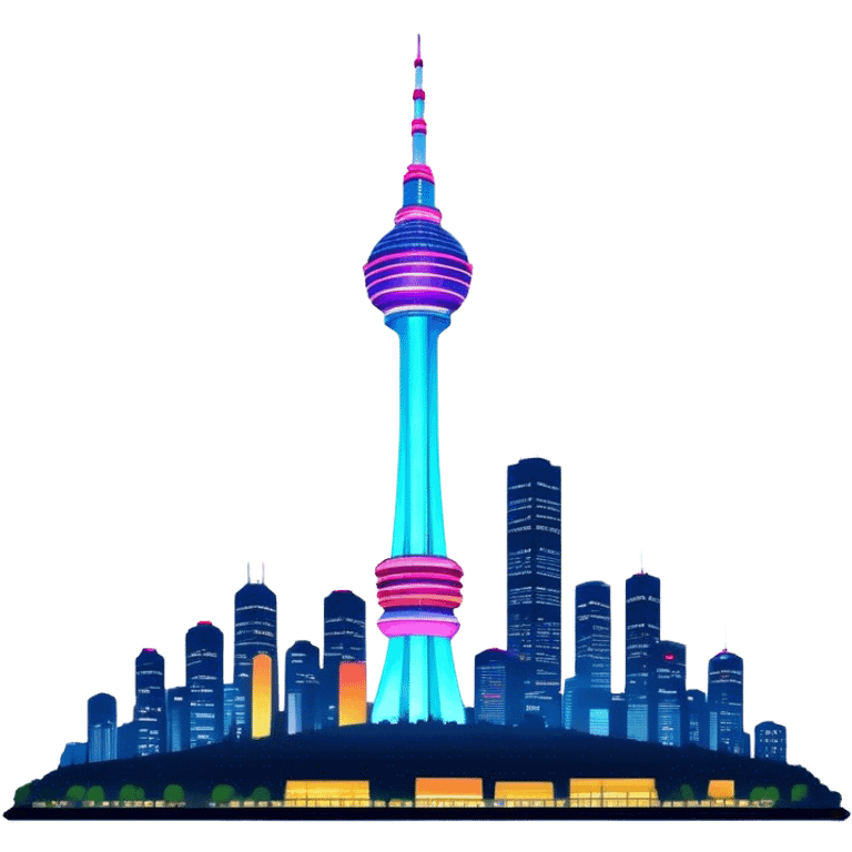 N Seoul Tower – Cinematic Realistic N Seoul Tower, depicted as a sleek modern tower illuminated against a vibrant cityscape at night, with reflective glass and dynamic neon lighting, rendered with intricate architectural detail and a futuristic urban glow. emoji