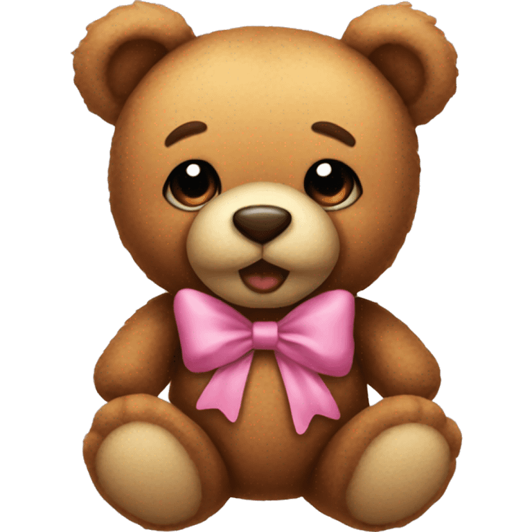 Teddy bear with bow emoji