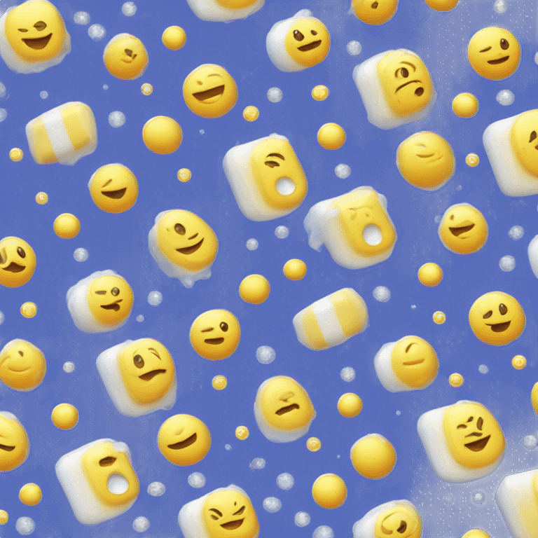 squeaky bar of soap covered in bubbles sparkly emoji