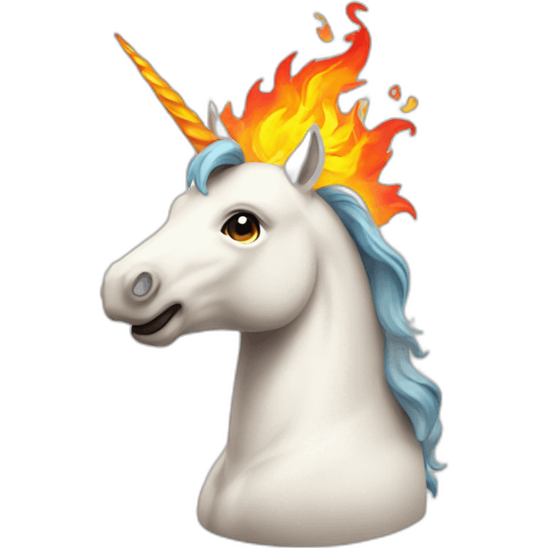 unicorn on fire emoji