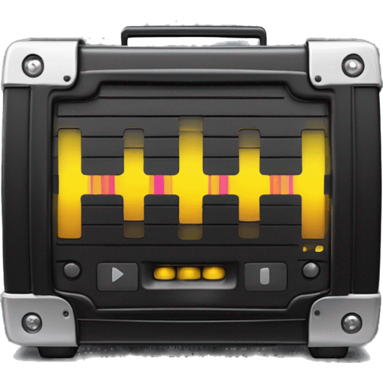 AudioWaveform LED DaftPunk-style robot talk box emoji