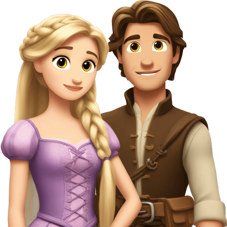 Rupunzel and Flynn Ryder from tangled couple  emoji