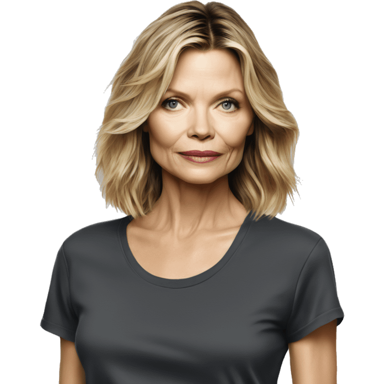 michelle pfeiffer wearing tee emoji