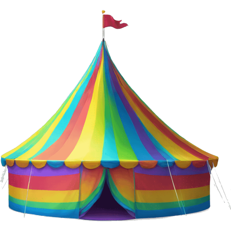 rainbow carnival tent emoji