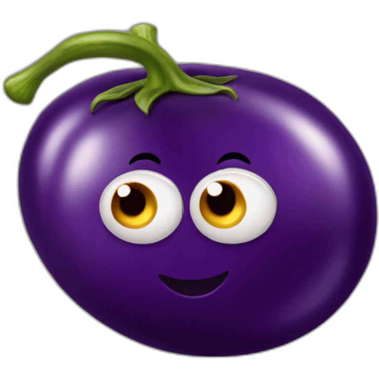 Aubergine dans une peche emoji