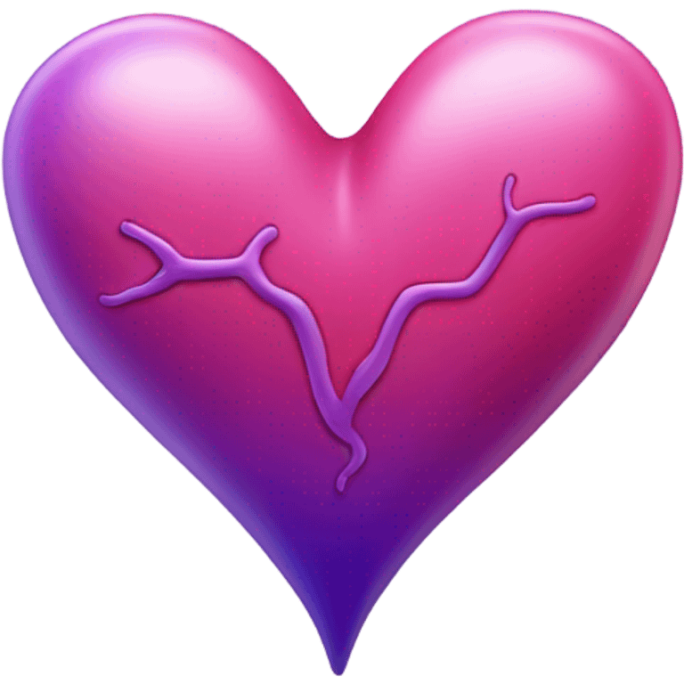 pink Purple Heart with aorta emoji