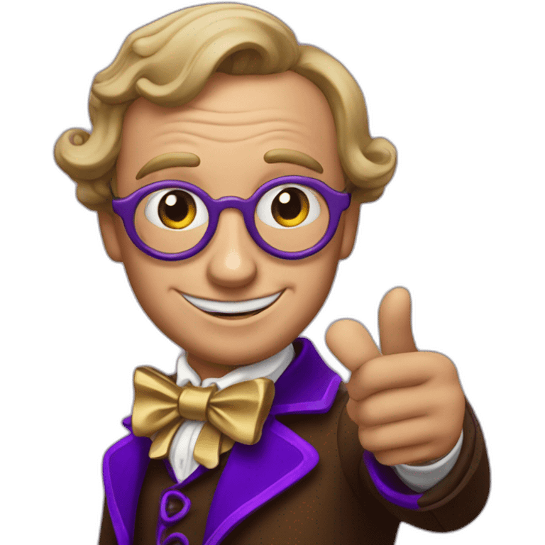 willy wonka taking a selfie emoji