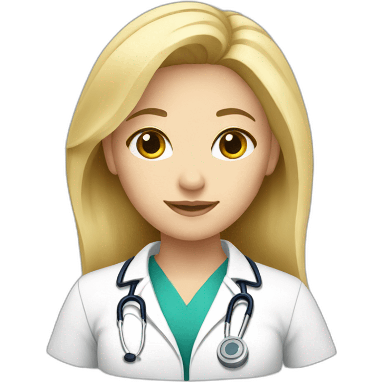 blonde hair  female doctor emoji