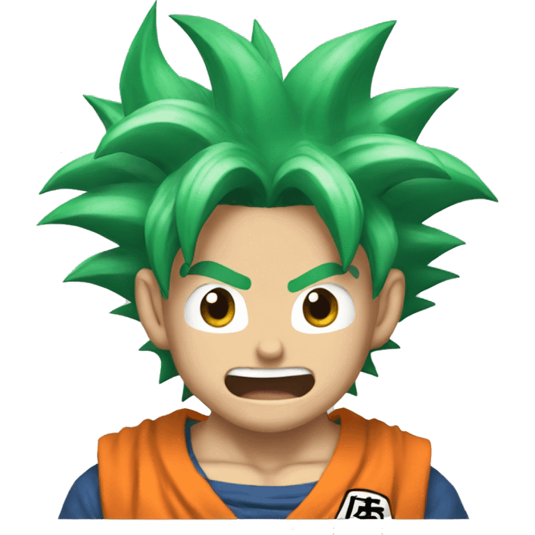 goku with green hair emoji