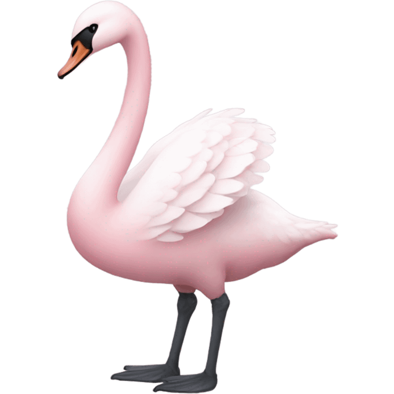 pastel pink swan emoji