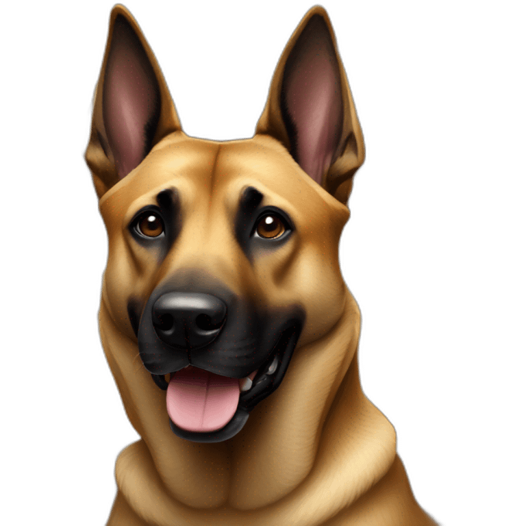 Dog malinois in autumn emoji