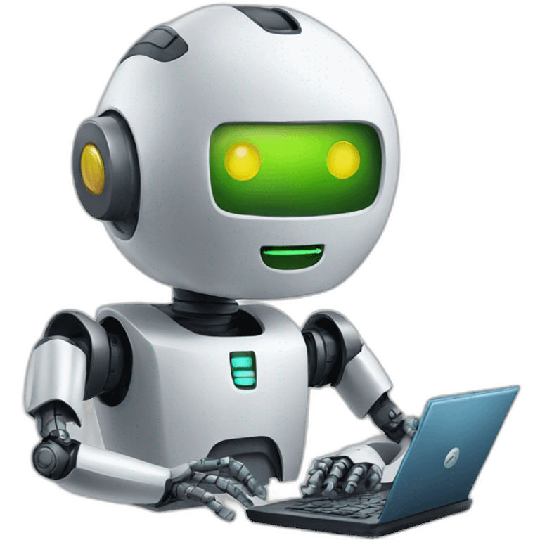 Robot using computer emoji