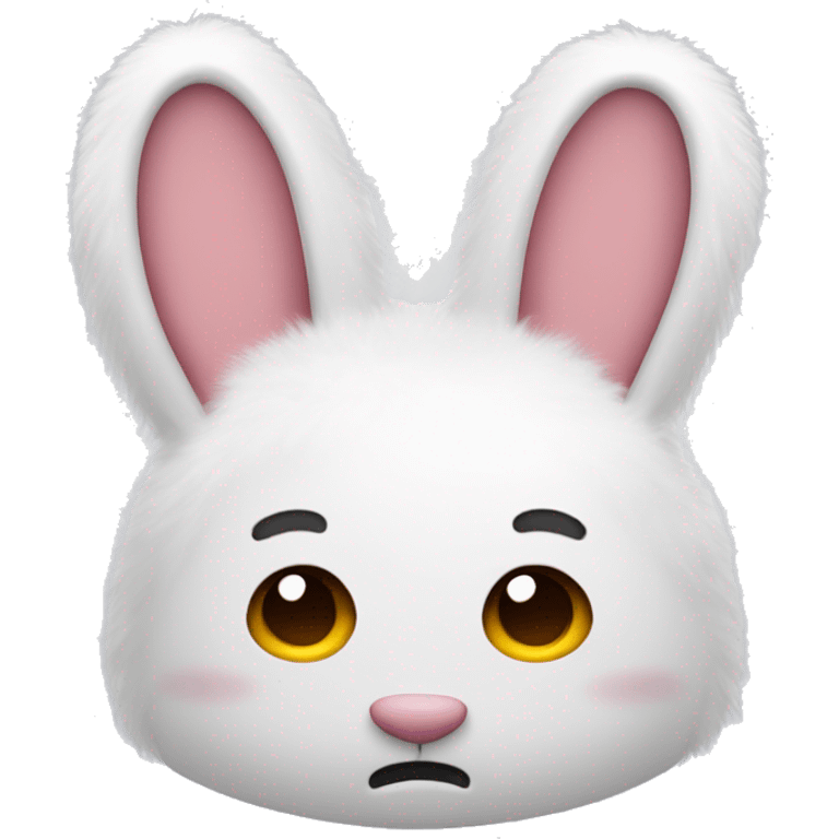 A hat with two rabbit ears, it is made of white fur emoji