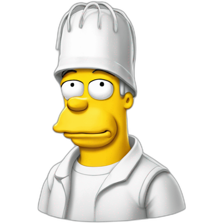 Homer simpson in iOS style emoji