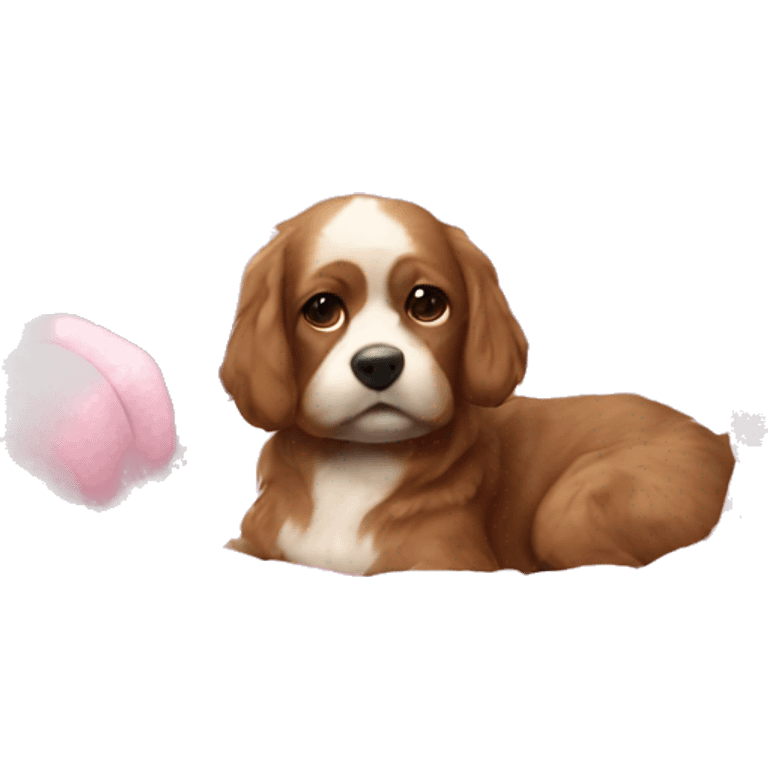 Pink Pet bed fluffy realistic  emoji