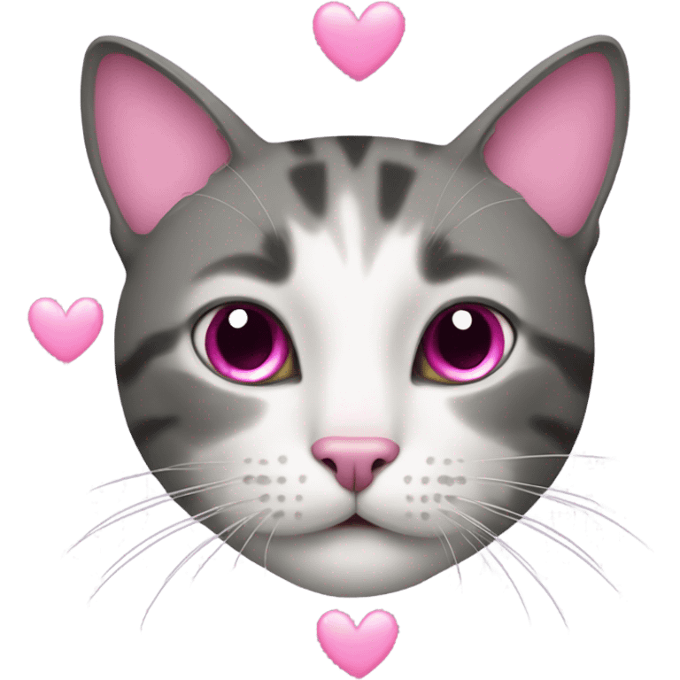 cat with pink hearts  emoji