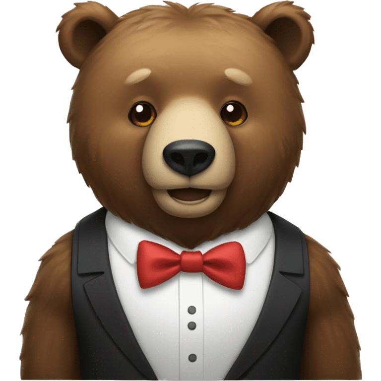 bear with bow tie emoji