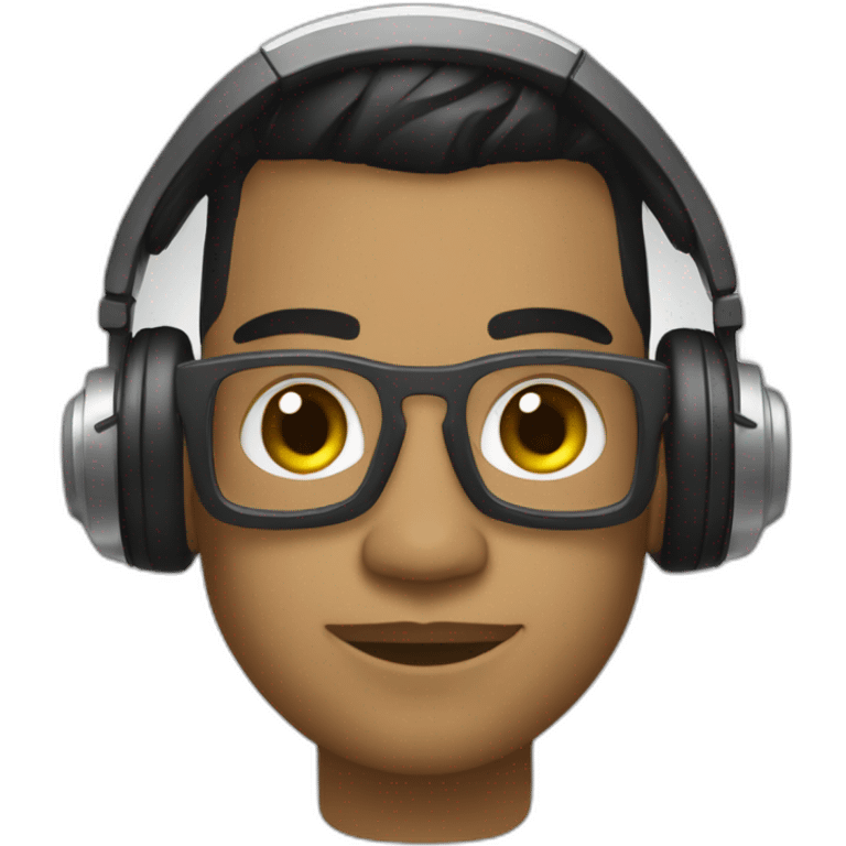 Dj morocho pelo blanco emoji