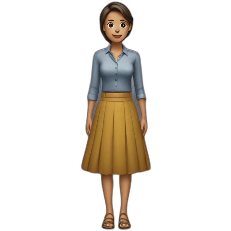 woman with skirt emoji