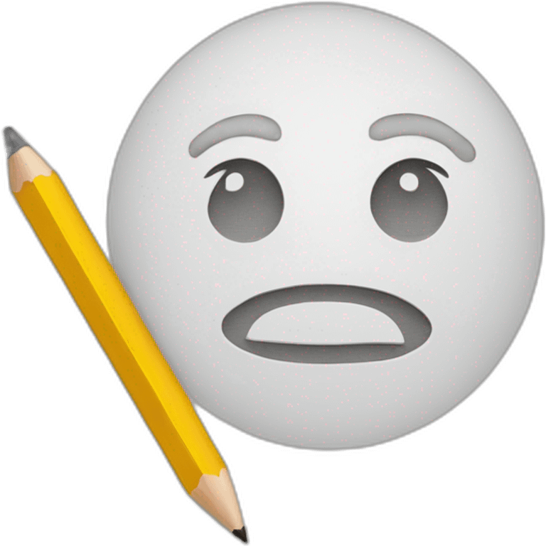 A4 paper with written text and pencil emoji