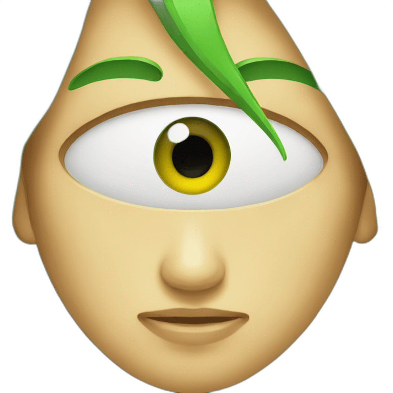 Oeil vert emoji