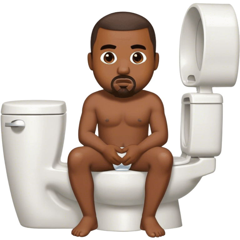 kanye on a toilet emoji