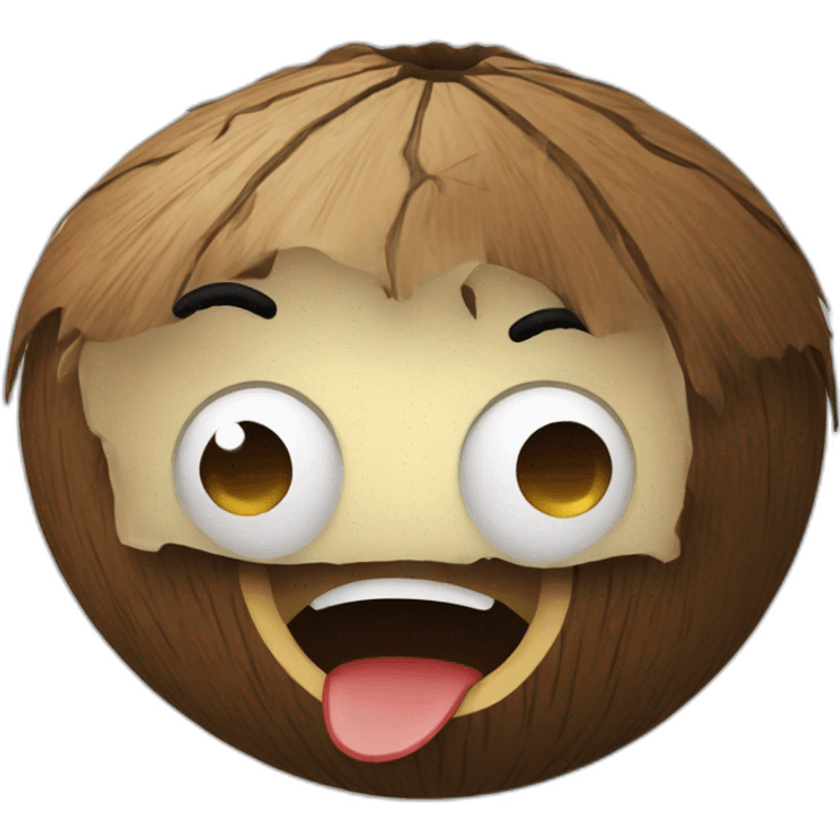 coconut emoji shocked emoji