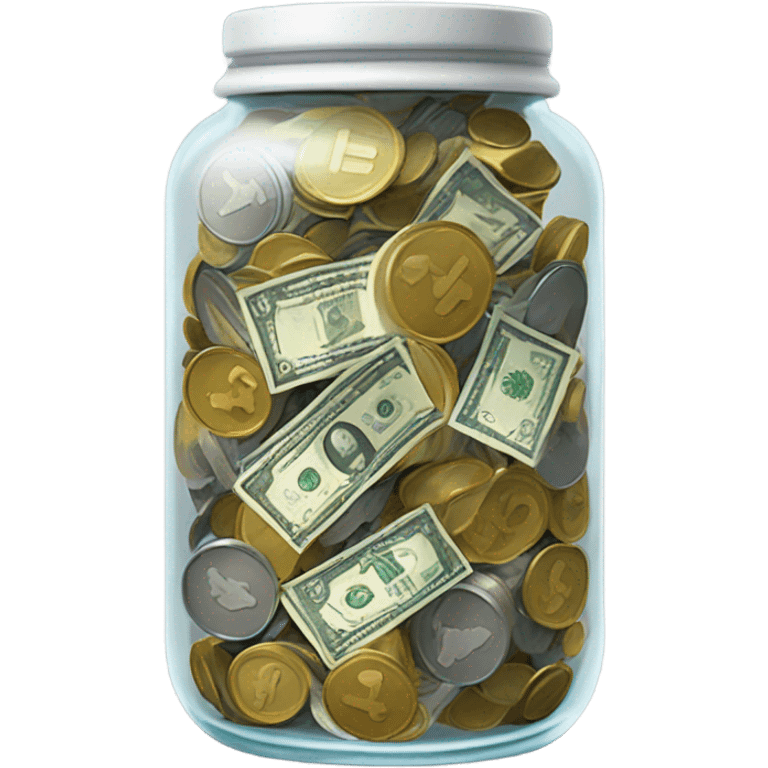 a jar full of money emoji