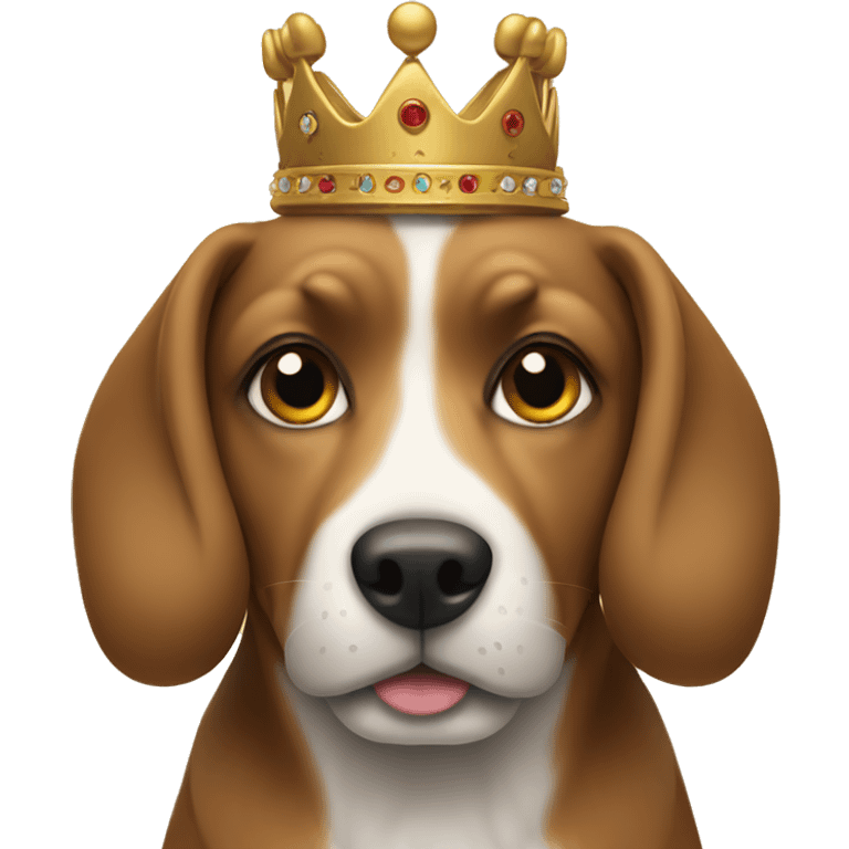 Dog wearing a crown emoji