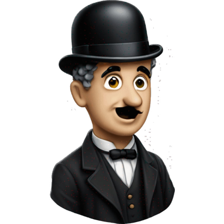 charlie chaplin without hat emoji