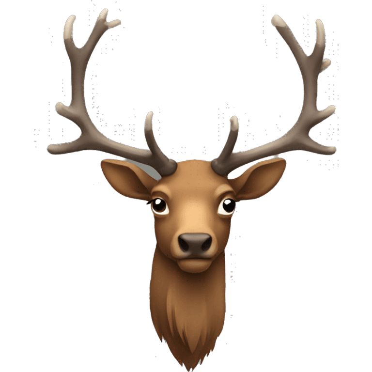 Elk without antler  emoji