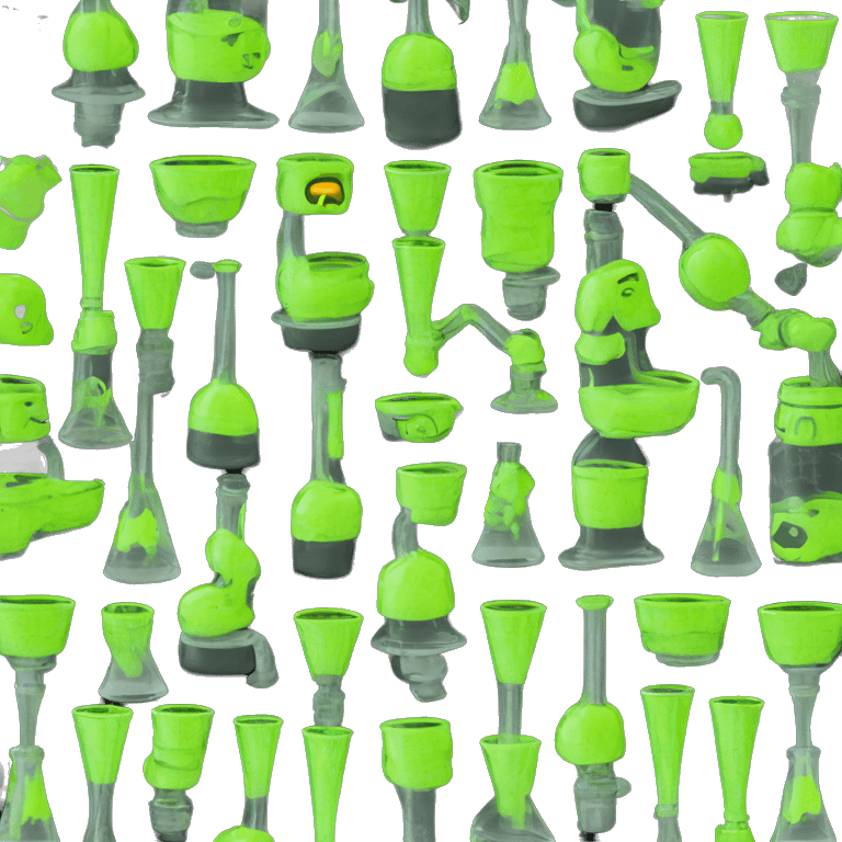 Neon caution tape beakerbong black neon yellow green minibong science beaker emoji