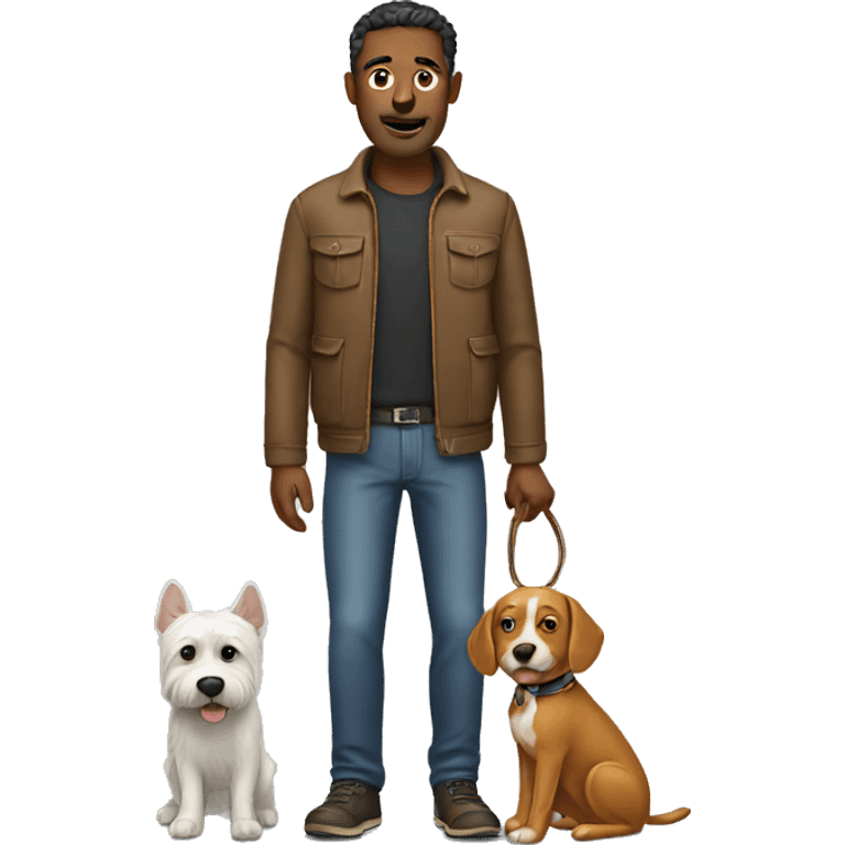 Man with dog emoji