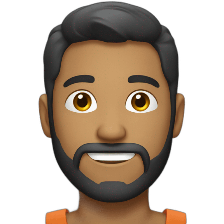 Chico con barba corta jugando con su play  emoji