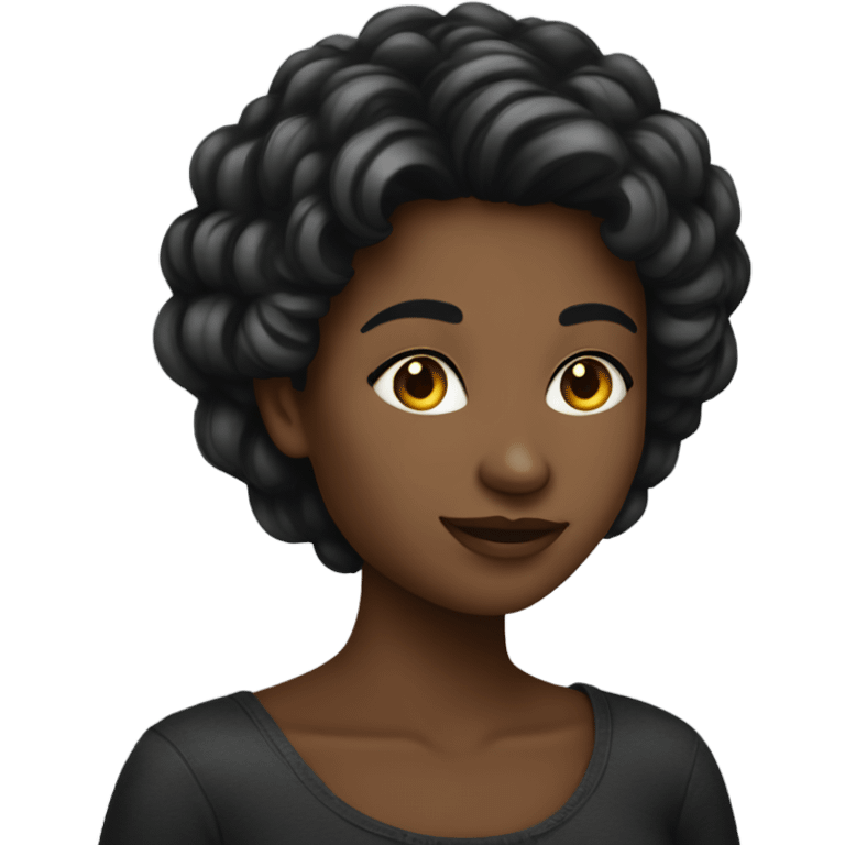 FILLE CHEVEUX NOIRS emoji