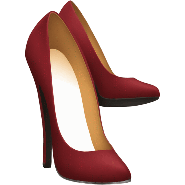 A dark red pair of heels emoji