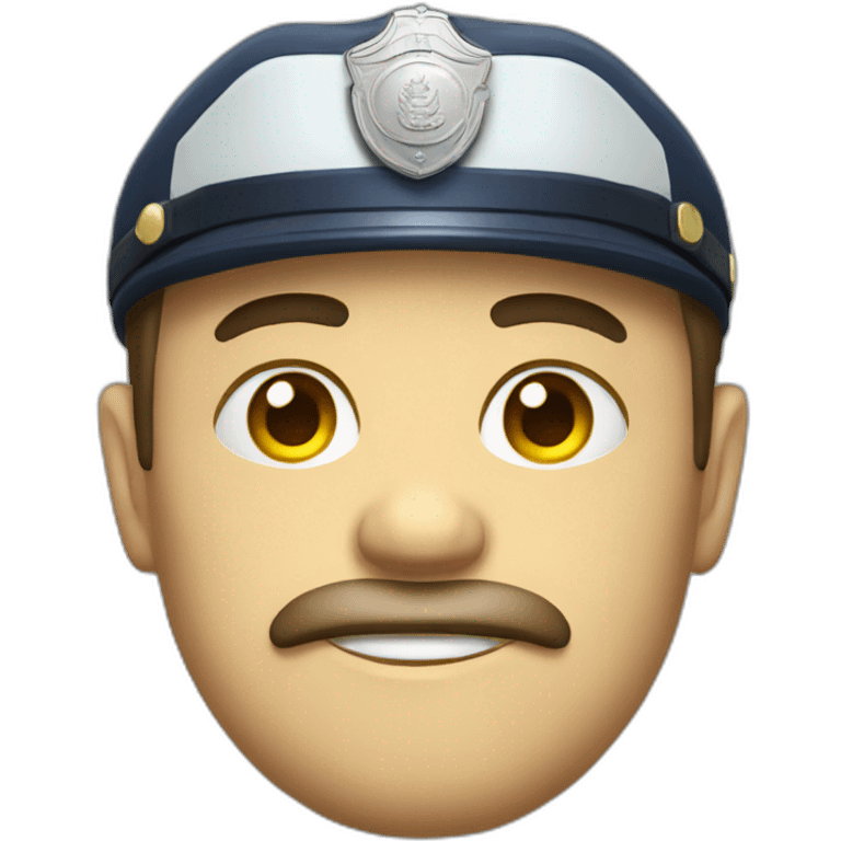 French policeman with a nasty look emoji