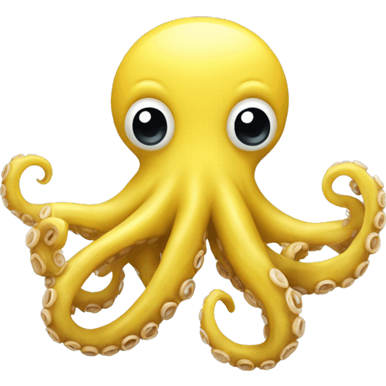 An octopus with the characteristics of a banana  emoji