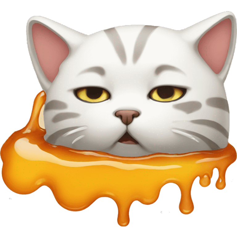 Melting cat emoji