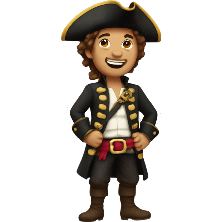 happy pirate, brown hair emoji