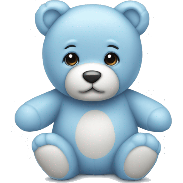 Pastel blue teddy emoji