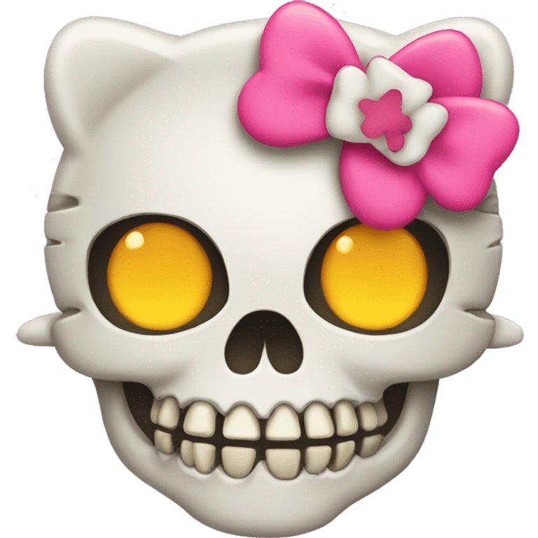 Hello kitty skull emoji