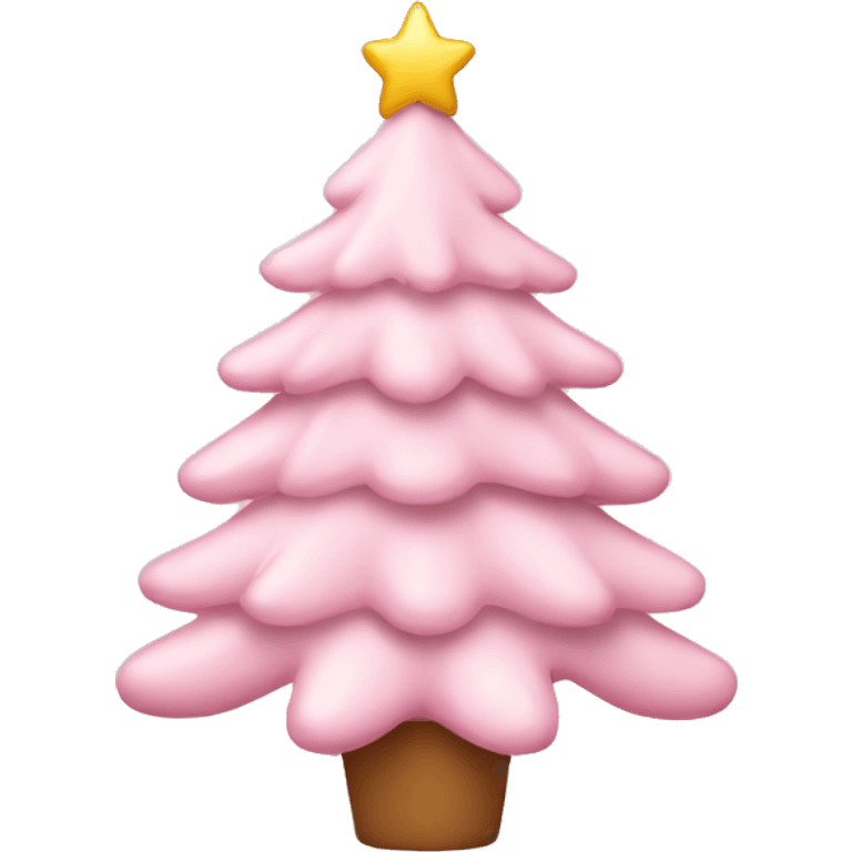 Light Pink Christmas tree with bows emoji